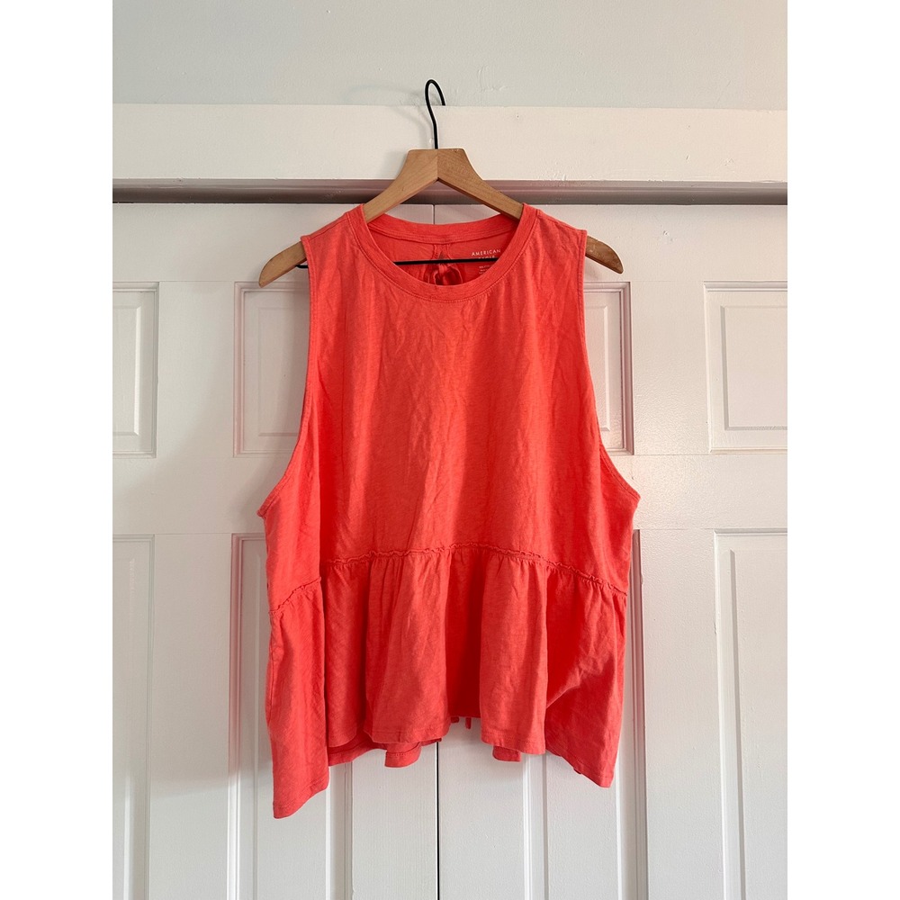 Madewell Coral Peplum Tank Top - Sleeveless Women’s Top